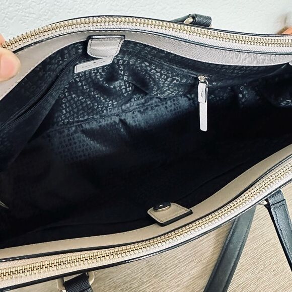 Kate Spade Black Pastel Color Block Leather Tote Shoulder Bag Purse - Picture 8 of 14